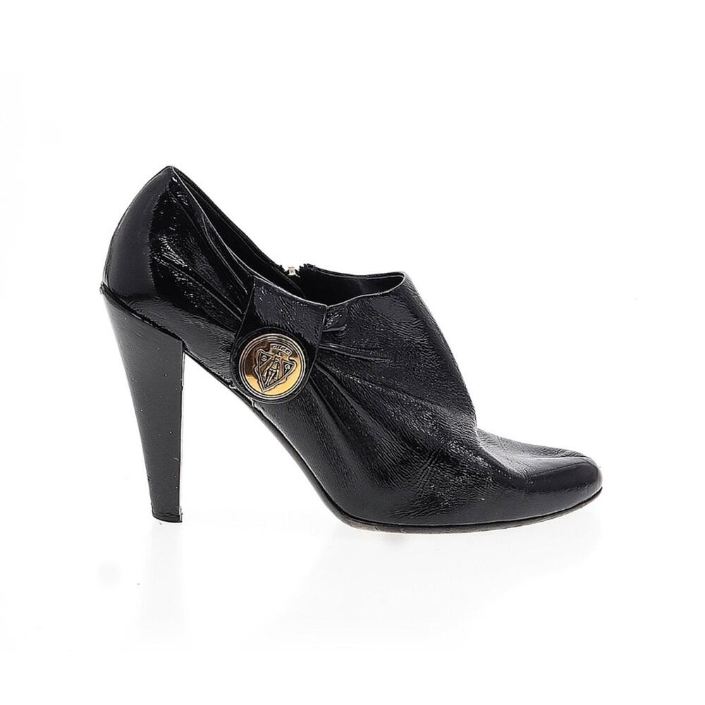 Gucci Black Patent Leather Shoe Booties Size 9.5